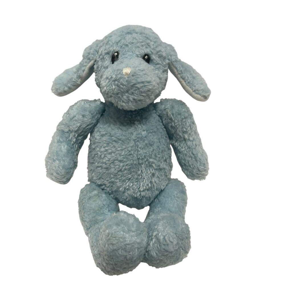 Baby Gund Blue Jiggles Puppy Dog Plush Stuffed Animal 5767
